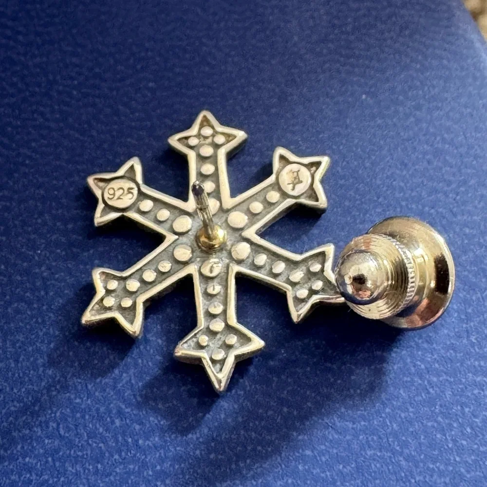 John Hardy .925 Sterling Silver Snowflake Pin / Tie Tac